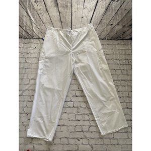NWT Spectrum Workwear Pull On Cargo Pant White 3XL Pockets Plus Sz‎ Medical Wear